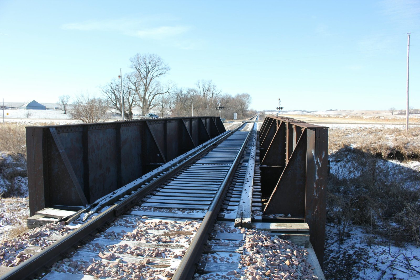 Looking west